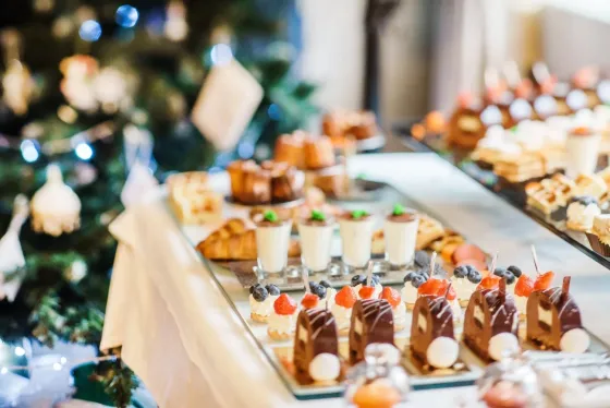 Holiday dessert table